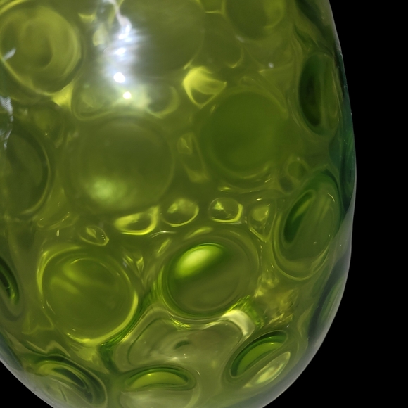 Home Essentials and Beyond Thumbprint Inverted Green Vase - Picture 3 of 6